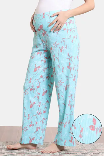 Buy Zivame Maternity Venus Dreams Knit Poly Loungewear Bottom - Aruba Blue